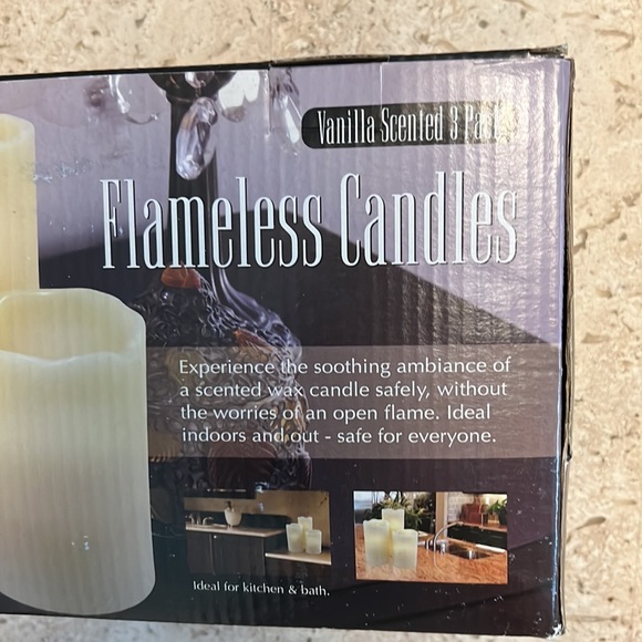 NIB Vanilla Scented Flameless Candles LED Wax Timer - Picture 4 of 5